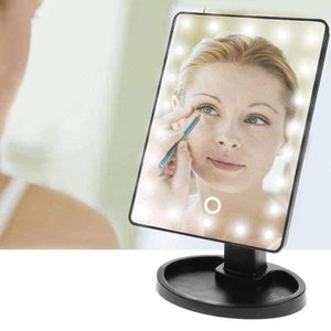 Planet Gates 16 LED Touch Screen Makeup Mirror USB Charging 180 Degree Rotatable Square Vanity Mirror Cosmetic Tools