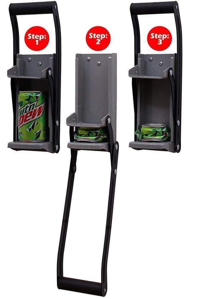 16 Oz Aluminum Can Crusher & Bottle Opener Heavy Duty Metal Wall Mounted Soda Beer Smasher Eco-Friendly Recycling Tool