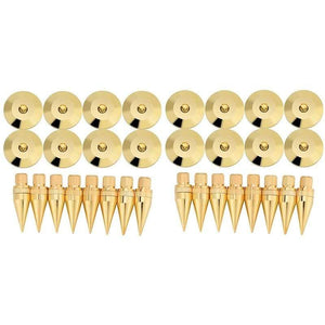 16 Pairs 6 X 36mm Copper Speaker Spike Isolation Stand + Base Pad Feet Mat Speaker Isolation Speaker Isolation Pads