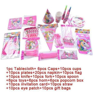 Planet Gates 16 sets V Party Theme Pony Party Supplies Sets Plate Cake Dish Pennants Tablecovers Birthday Party Decorations Kids Chrismas Decor