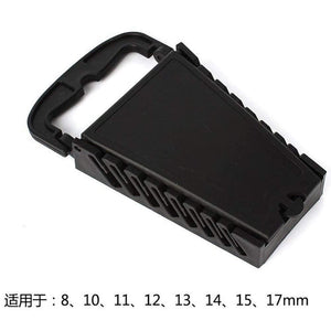 Planet Gates 16 Slot Standard Wrench Clip Holder Plastic Rail Tray Spanner Rack Storage Tools Organizer Bag Garage Wrenches Keeper 7-22mm