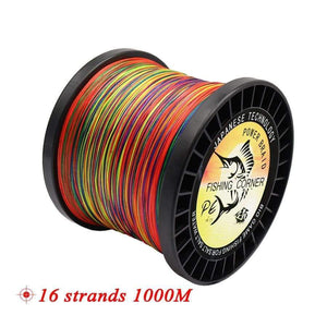 Planet Gates 16 Strands PE Braid 300M/500M/1000M/1500M Braided Fishing Line Multicolor Super Power Japan Multifilament Saltwater/Freshwater