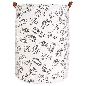 Foldable Closure Laundry Basket Large Capacity Bag Bins Kids Toy Buckets Clothes Organizer Storage Hamper Cotton Linen