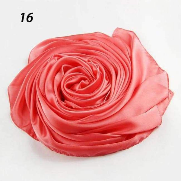 Planet Gates 16 Watermelon Red / One Size Women Spring Silk Scarf Soft Smooth Solid Color Long Shawl Summer Beach Cover-Up Wraps Sun-Protective Scarves 90*180