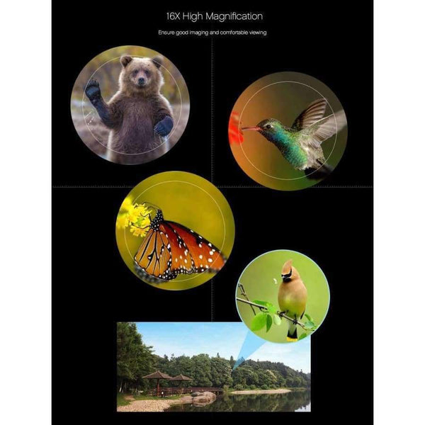 Planet Gates 16 x 52 Dual Focus Monocular Spotting Telescope Zoom Optic Lens Binoculars Coating Lenses Hunting Optic Scope