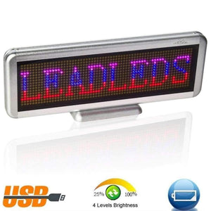 Planet Gates 16 x64 pixel Rechargeable Usb Programmable Scrolling Electronic Led Sign Display Board, Red/blue/pink Multi-language display