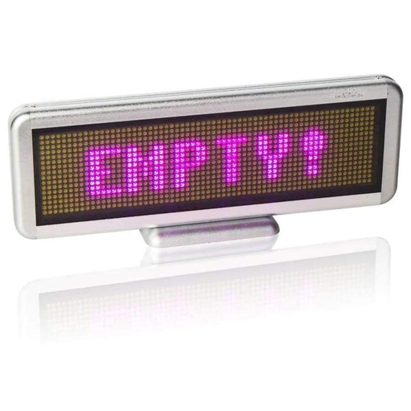 Planet Gates 16 x64 pixel Rechargeable Usb Programmable Scrolling Electronic Led Sign Display Board, Red/blue/pink Multi-language display