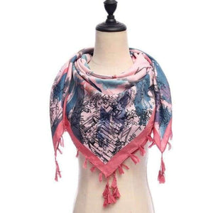 Planet Gates 16-xgh New brand women scarf square cotton shawls and wraps lady pashmina Tassels Bohemia foulard winter female bandana hijabs