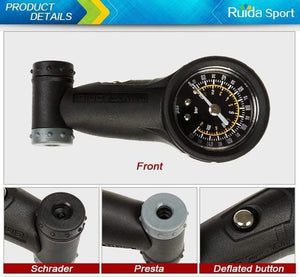 Planet Gates 160 PSI Professional Bike Tire Gauge Schrader Presta Valves Air Pressure Gauge Barometer Cycling Accessories for road Bicycle