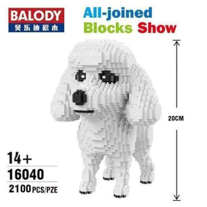Planet Gates 16040 Diamond Blocks Cute Dog Model  Plastic Building Toy Big size schnauzer Figures Brinquedos for Children Toys Lovely Gifts