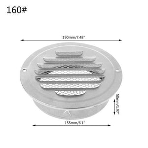 Planet Gates 160mm Stainless Steel Exterior Wall Air Vent Grille Round Ducting Ventilation Grilles 70mm,80mm,100mm,120mm,150mm,160mm,180mm,200mm