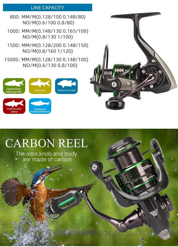 Planet Gates 162g Ultralight Spinning Fishing Reel Kingfisher 800 1000 1500S 1500 Profession Bait Finesse System Trout Ajing Wheel