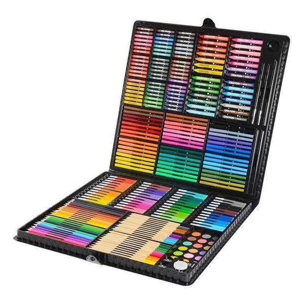 Planet Gates 163/260 Pcs Children Drawing Set Student Watercolor Palette Brush Pen Tool Box Kids Gift Box Art Painting Supplies
