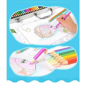 Planet Gates 163/260 Pcs Children Drawing Set Student Watercolor Palette Brush Pen Tool Box Kids Gift Box Art Painting Supplies