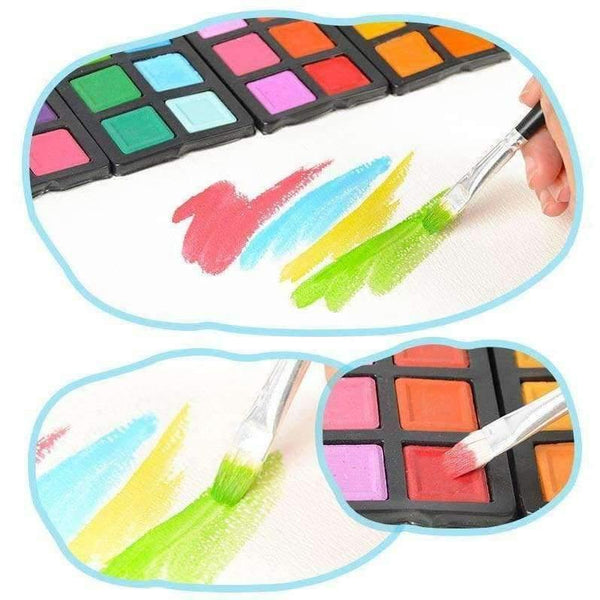 Planet Gates 163/260 Pcs Children Drawing Set Student Watercolor Palette Brush Pen Tool Box Kids Gift Box Art Painting Supplies
