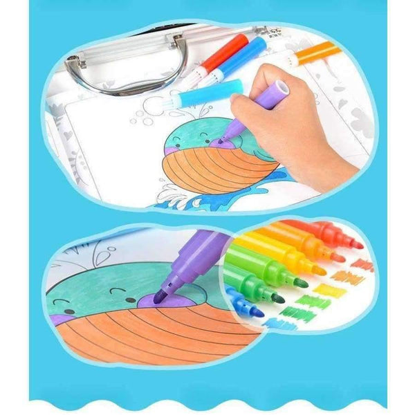 Planet Gates 163/260 Pcs Children Drawing Set Student Watercolor Palette Brush Pen Tool Box Kids Gift Box Art Painting Supplies
