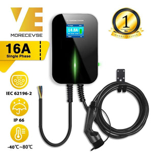 Planet Gates 16A 1Phase EVSE Wallbox EV Charger Electric Vehicle Charging Station with Type 2 Cable IEC 62196-2 for Audi MINI Cooper Smart