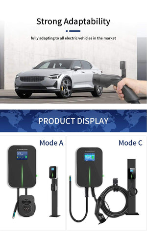 Planet Gates 16A 3Phase EV Charger Electric Vehicle Charging Station EVSE Wallbox Type 2 Socket IEC 62196-2 for Audi Mercedes-Benz, Hyundai