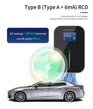 Planet Gates 16A 3Phase EV Charger Electric Vehicle Charging Station EVSE Wallbox Type 2 Socket IEC 62196-2 for Audi Mercedes-Benz, Hyundai