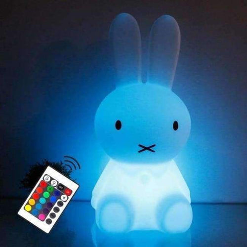Planet Gates 16Colors with remote 28cm Miffy Rabbit LED Night Light for Children Baby Bedroom LED Night Lamp Cartoon Decorative Light Children Sleeping Lamp