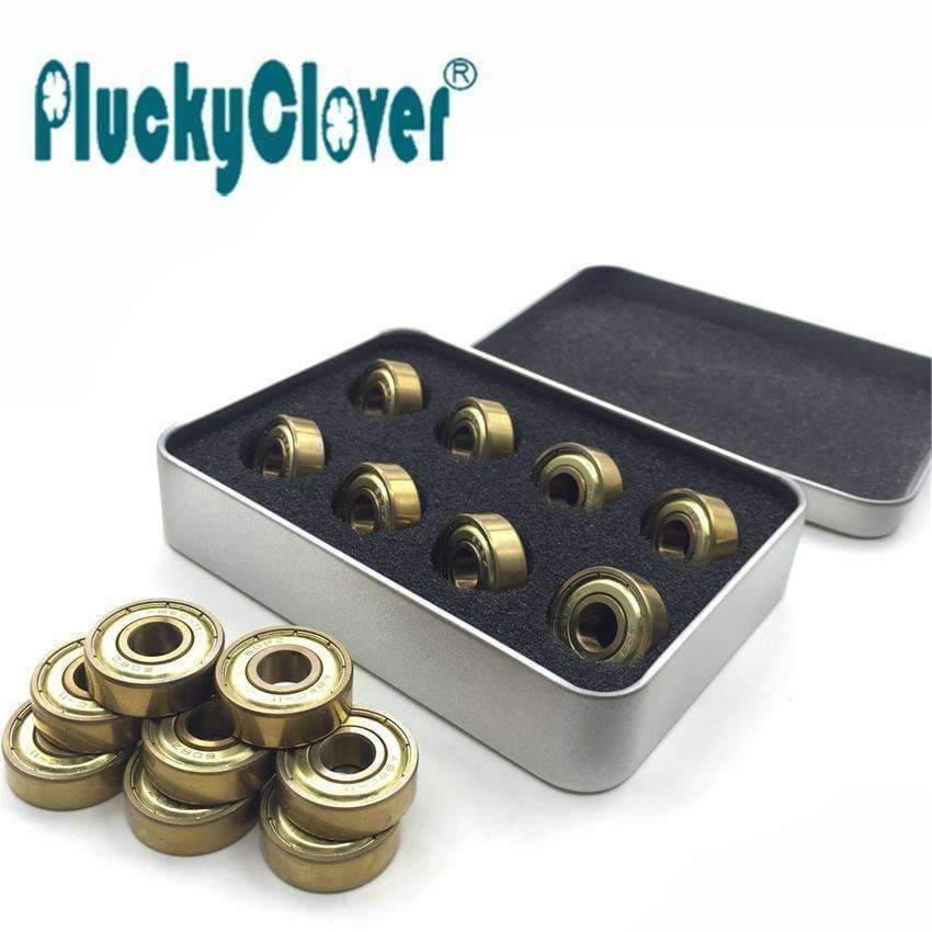 Planet Gates 16pcs 608zz Abec11 Golden Skate Board Bearings Sole Skate Roller Ball Bearings Long Board Scooters Freestyle Skateboard Bearing