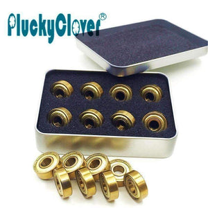 Planet Gates 16pcs 608zz Abec11 Golden Skate Board Bearings Sole Skate Roller Ball Bearings Long Board Scooters Freestyle Skateboard Bearing