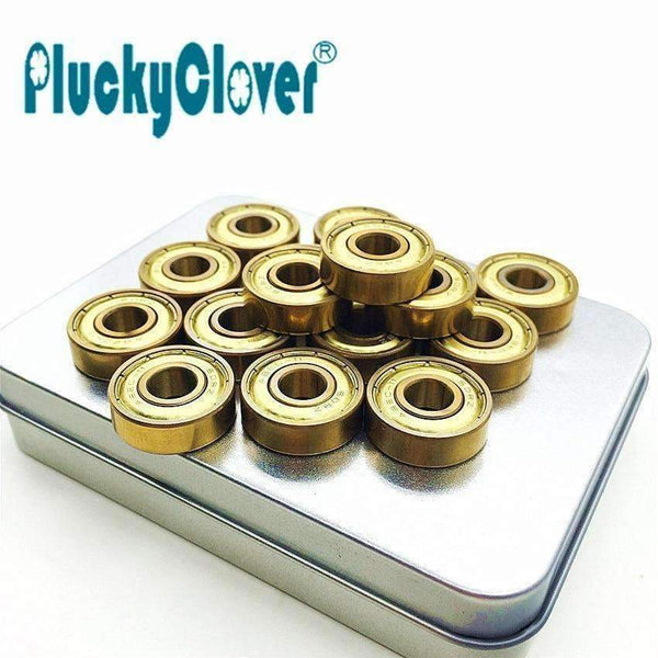 Planet Gates 16pcs 608zz Abec11 Golden Skate Board Bearings Sole Skate Roller Ball Bearings Long Board Scooters Freestyle Skateboard Bearing