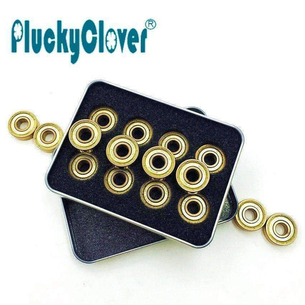 Planet Gates 16pcs 608zz Abec11 Golden Skate Board Bearings Sole Skate Roller Ball Bearings Long Board Scooters Freestyle Skateboard Bearing
