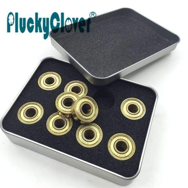 Planet Gates 16pcs 608zz Abec11 Golden Skate Board Bearings Sole Skate Roller Ball Bearings Long Board Scooters Freestyle Skateboard Bearing