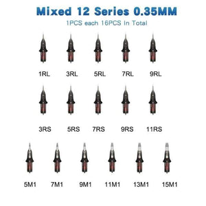 Planet Gates 16PCS Mixed Sizes Tattoo Rotary Pen Professional Permanent Makeup Tattoo Machine for Tattoo Artists And Beginner Tattoo Studio Supplies