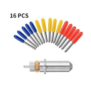 Planet Gates 16Pcs set 1 set Roland Cricut Plotter Blade 30/45/60 Degrees Knife Cutter Blades Vinyl Cutter Offset Knife Replacement Carving Tool