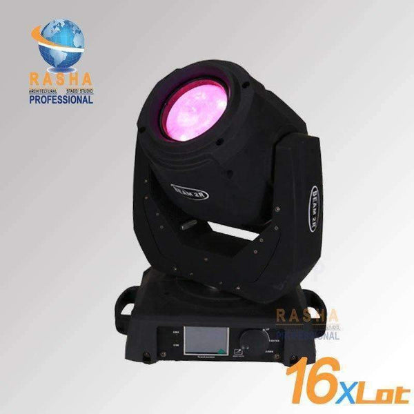 Planet Gates 16x  Rasha Top End 2R 120W Beam MovingHead Light With 14 Gobos, 3 Layer Lens,Touch Screen LCD Display With Powercon Stage Light