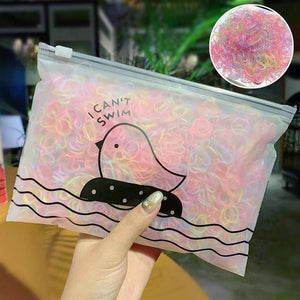 1000pcs/Pack Girls Colorful Small Disposable Rubber Bands Kids Ponytail Holder Elastic Hair Bands Ties Fashion Hair Accessories