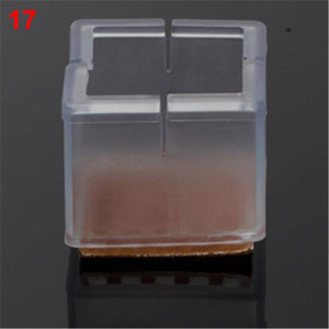 10PCs/set Transparent Non-Slip Silicone Mat Table Desk Chairs Gloves Foot Protection Pad Sleeve Furniture Accessories