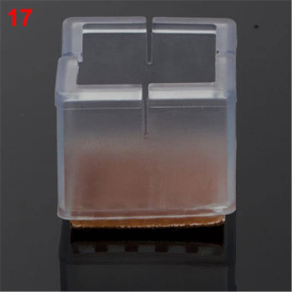 10PCs/set Transparent Non-Slip Silicone Mat Table Desk Chairs Gloves Foot Protection Pad Sleeve Furniture Accessories