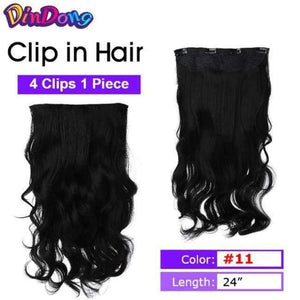 Planet Gates #17 / 18inches Synthetic Flip In Hair Wavy Clip in Hair Extensions 3/4 Half Wig 3 Styles 50 Colors Available Premium Heat Resistant