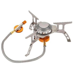 Planet Gates 17*7cm Mini Camping Stoves Folding Outdoor Gas Stove Portable Furnace Cooking Picnic Split Stoves 3000W Cooker Burners