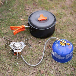 Planet Gates 17*7cm Mini Camping Stoves Folding Outdoor Gas Stove Portable Furnace Cooking Picnic Split Stoves 3000W Cooker Burners