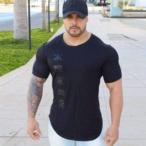 Planet Gates 17 / Asian M Fitness Sport Shirt Men Rashgard Mens Quick Dry Fit Men Running Shirt Crossfit T Shirt Gym Sport Top Workout Outdoor Jersey