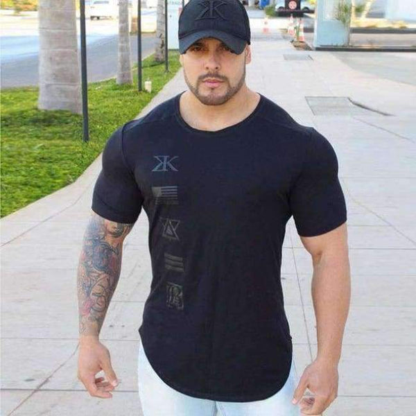 Planet Gates 17 / Asian M Fitness Sport Shirt Men Rashgard Mens Quick Dry Fit Men Running Shirt Crossfit T Shirt Gym Sport Top Workout Outdoor Jersey