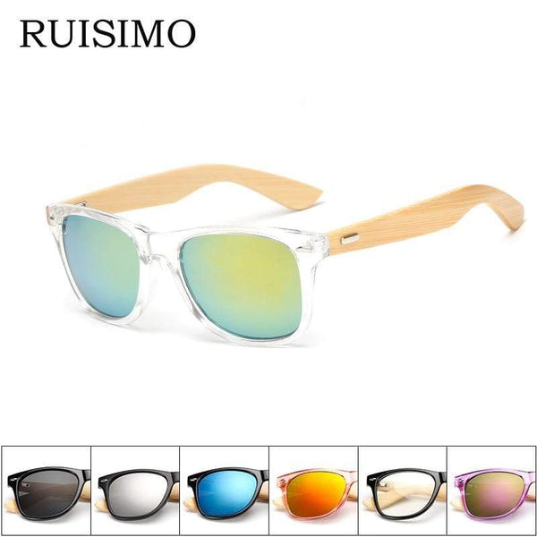 Planet Gates 17 color Wood Sunglasses Men women square bamboo Women for women men Mirror Sun Glasses retro de sol masculino Handmade