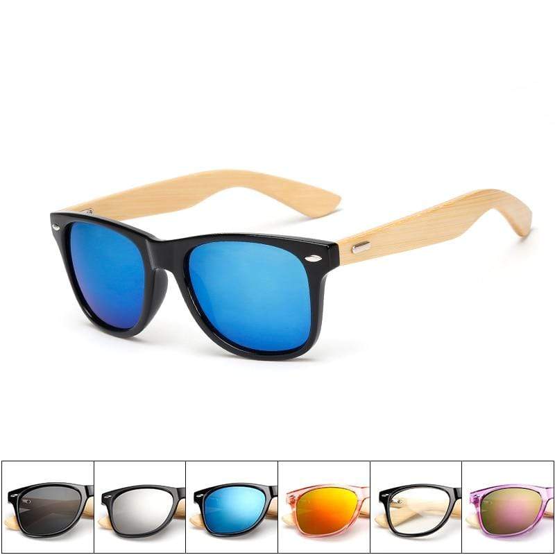 Planet Gates 17 color Wood Sunglasses Men women square bamboo Women for women men Mirror Sun Glasses retro de sol masculino Handmade