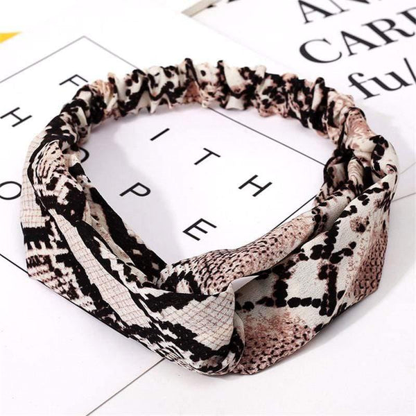 Fashion Floral Print Knot Women Headband Vintage Hairband Girls Headwear Leopard Headband  Hair Accessories