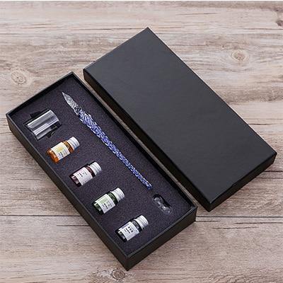 Planet Gates 17 Glass Dip Pen Signature Pen Fountain Pens Bussiness Offices School Stationery Gift Set Pen + Ink Set