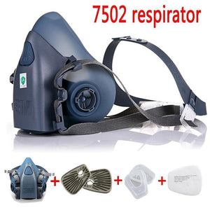 Planet Gates 17 in 1 half Face Respirator 3M 7502 Gas mask Spray Painting Protection Respirator Dust mask