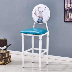 Planet Gates 17 Iron art bar chair. European-style bar chair lifting high footstool. Household backrest stool.