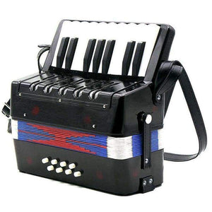 Planet Gates 17-Key 8 Bass Mini Accordion Musical Toy for Educational Musical Instrument Simulation Learning Concertina Rhythm Band for Kids