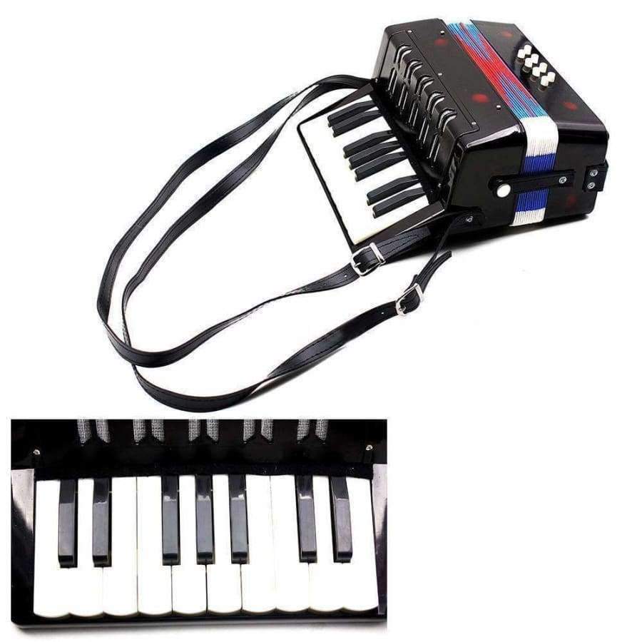 Planet Gates 17-Key 8 Bass Mini Accordion Musical Toy for Educational Musical Instrument Simulation Learning Concertina Rhythm Band for Kids