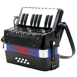 Planet Gates 17-Key 8 Bass Mini Accordion Musical Toy for Educational Musical Instrument Simulation Learning Concertina Rhythm Band for Kids