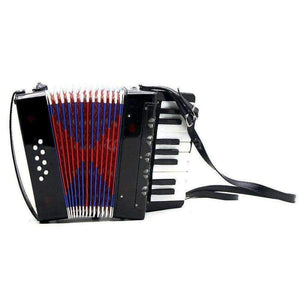 Planet Gates 17-Key 8 Bass Mini Accordion Musical Toy for Educational Musical Instrument Simulation Learning Concertina Rhythm Band for Kids
